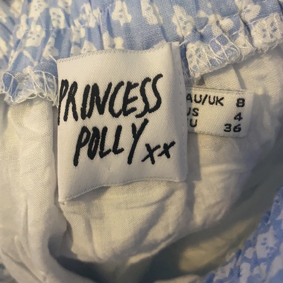 blue and white flowy princess polly skirt - Picture 2 of 3